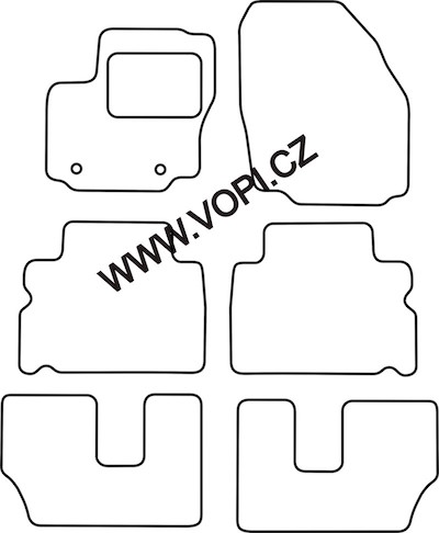 Autokoberce Ford Galaxy 7 míst 05/2006 - 08/2012 Colorfit Fun (1451)